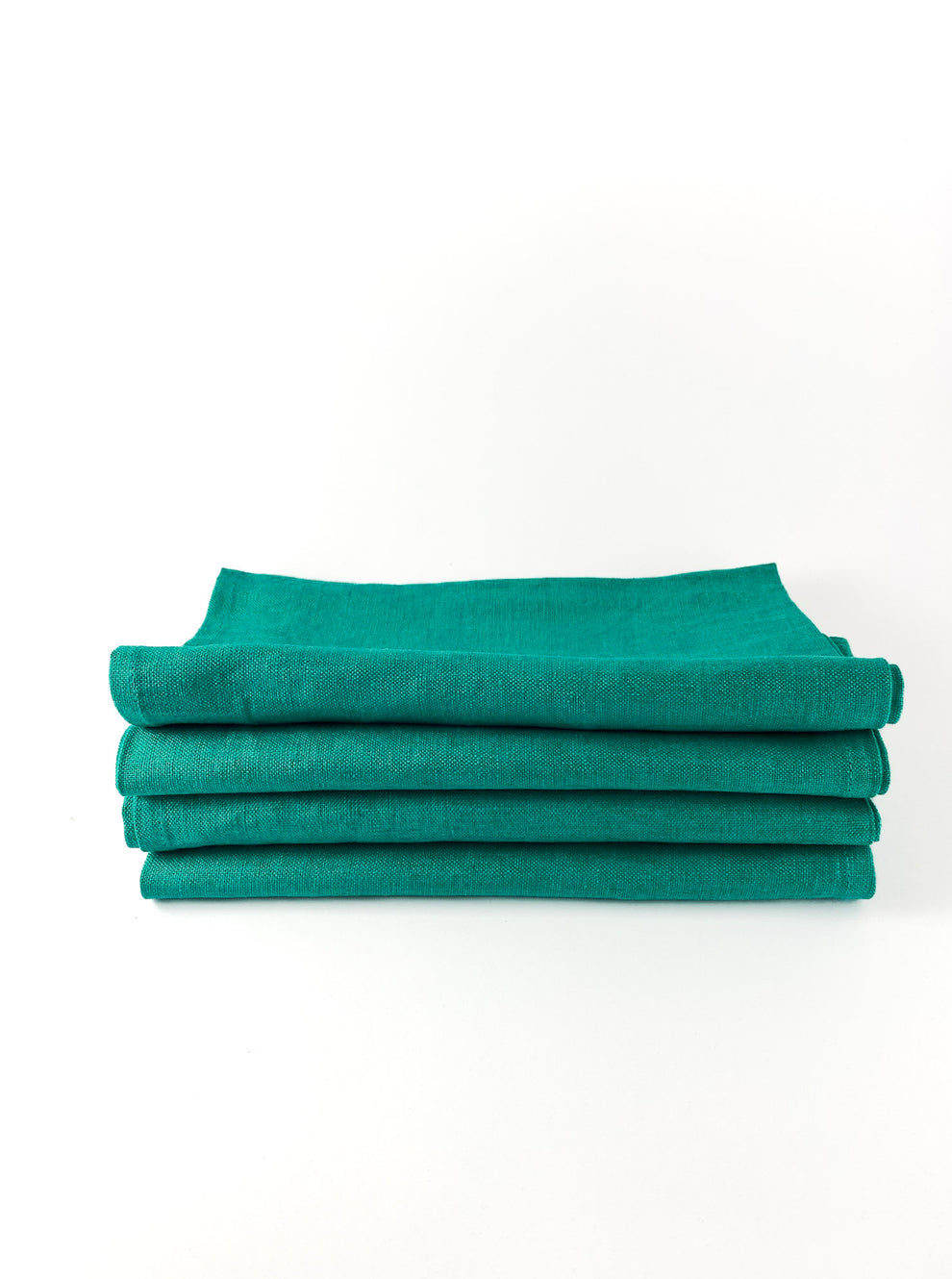 Ensemble de serviettes en lin vert forêt