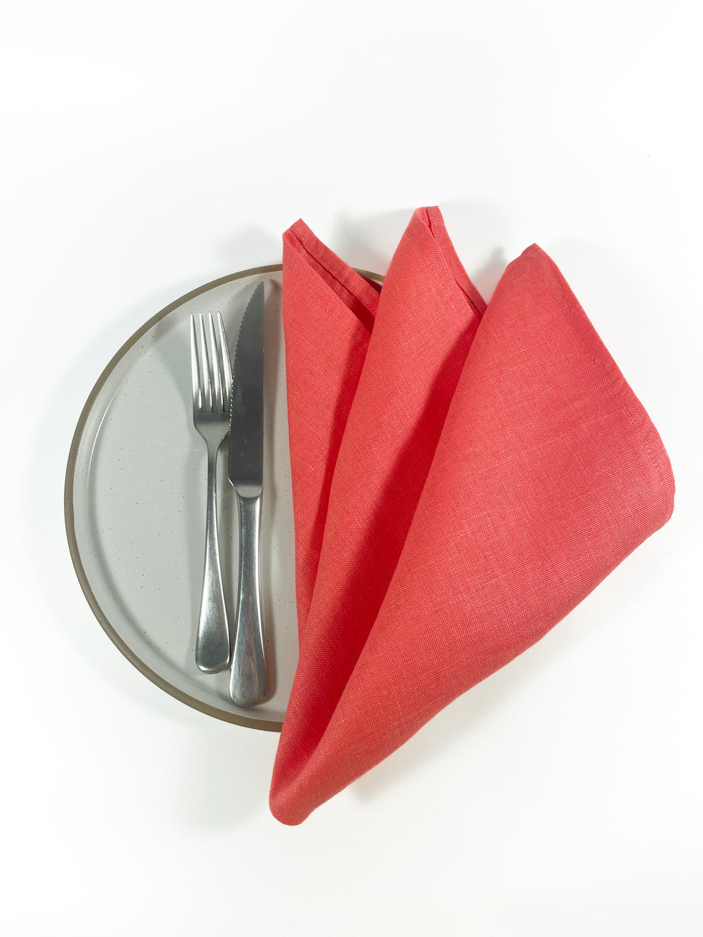 Ensemble de serviettes en lin rose