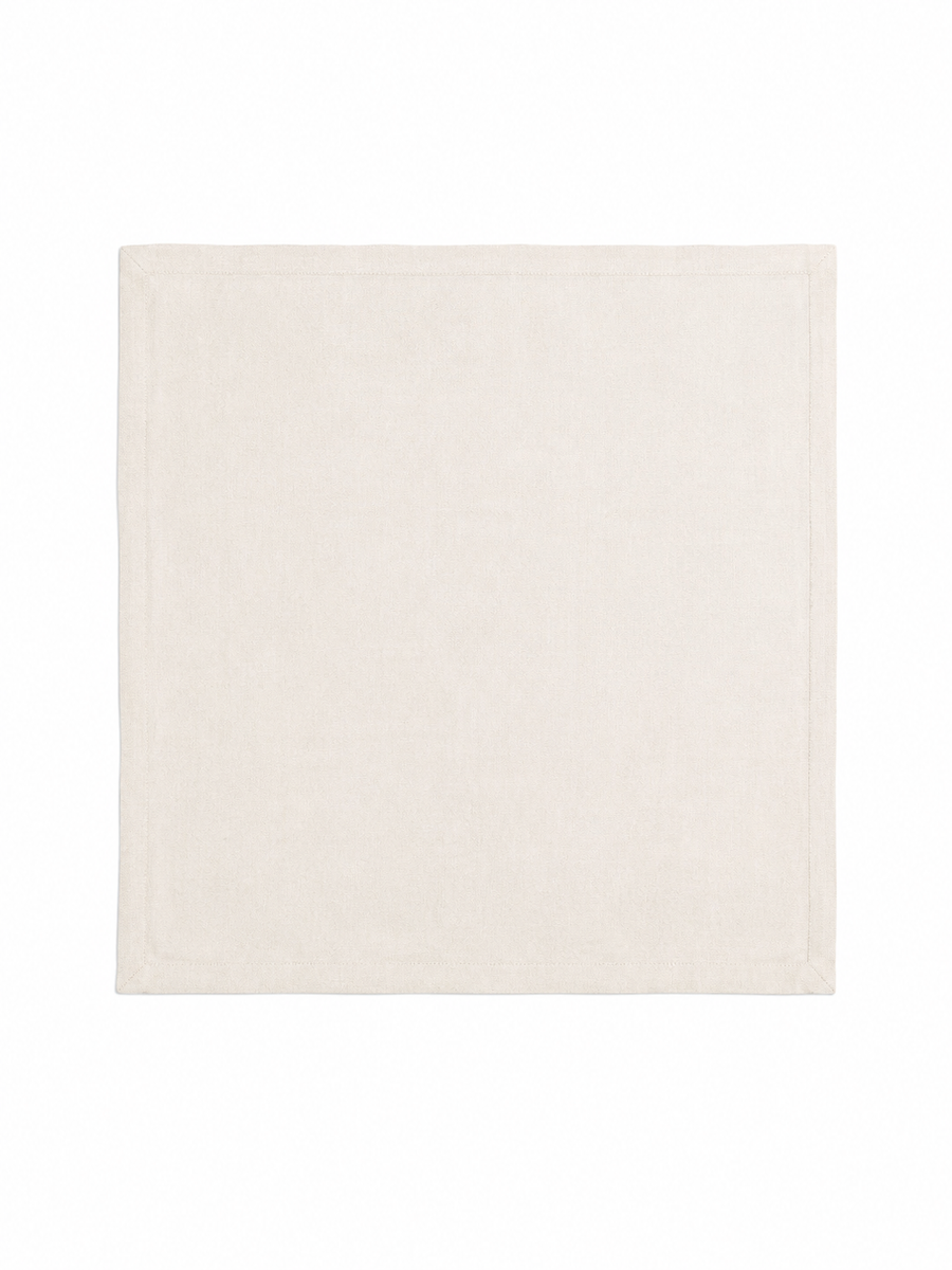 Ivory Linen Napkin Set styled for a quiet dinner