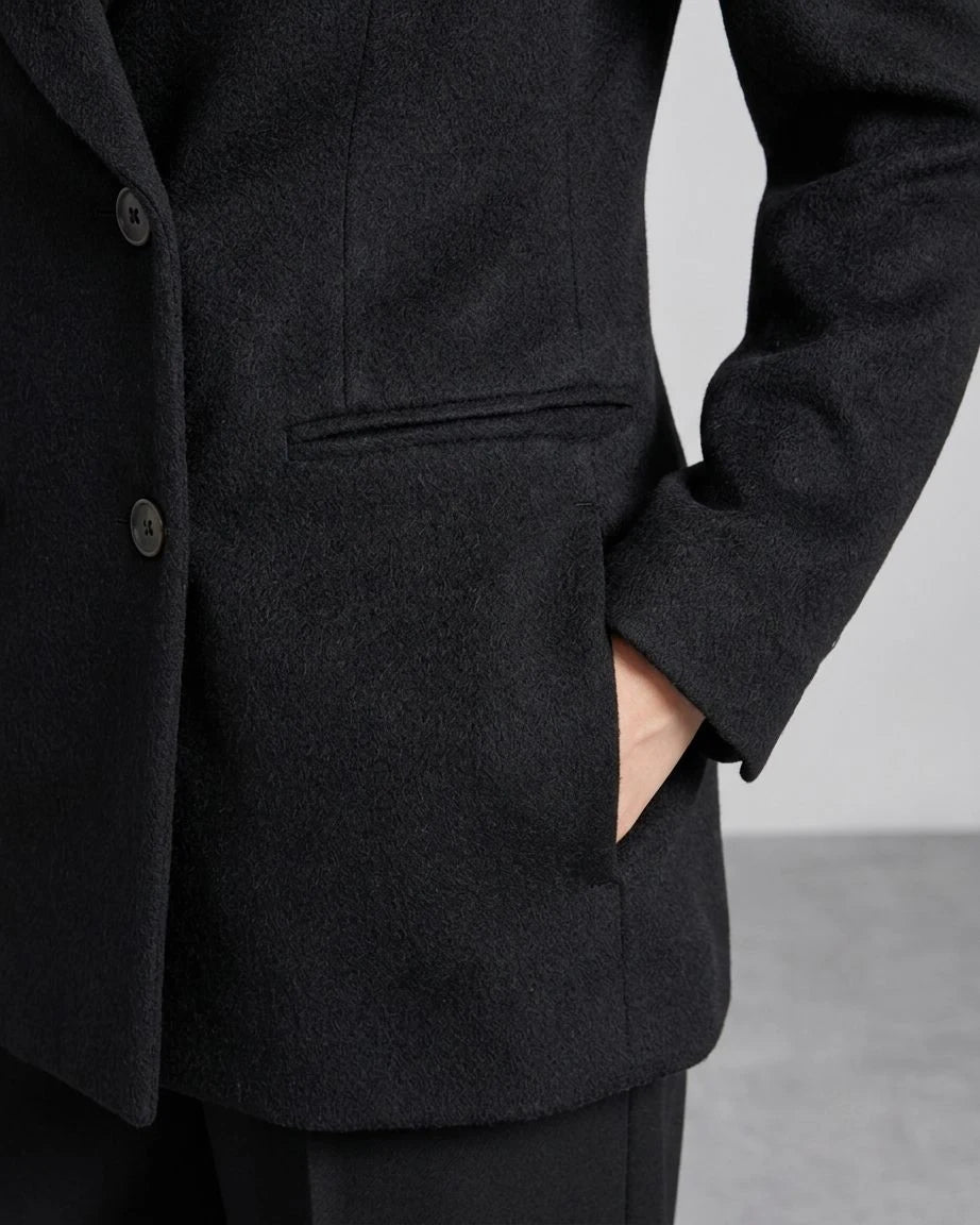Mossfall Wool Double-Breasted Blazer