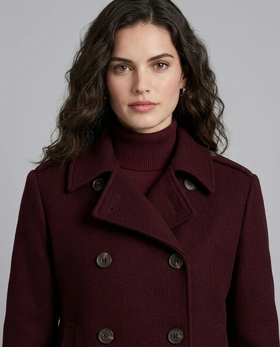 Harborview Wool Double-Breasted Coat