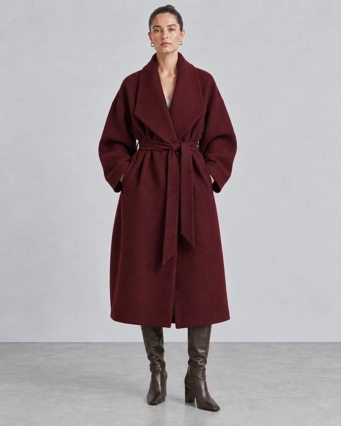 Tundra Wool Belted Wrap Coat