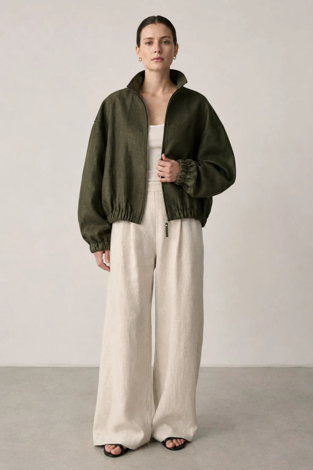 Wildwood Linen Bomber Jacket