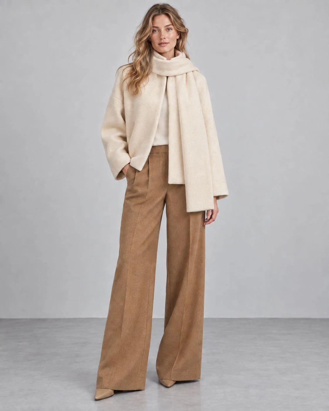 Snowfield Wool Oversized Stand-Collar Jacket