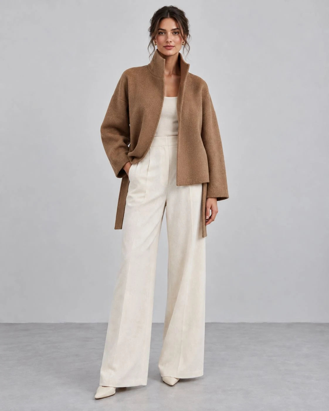 Stonehaven Wool Belted Wrap Jacket