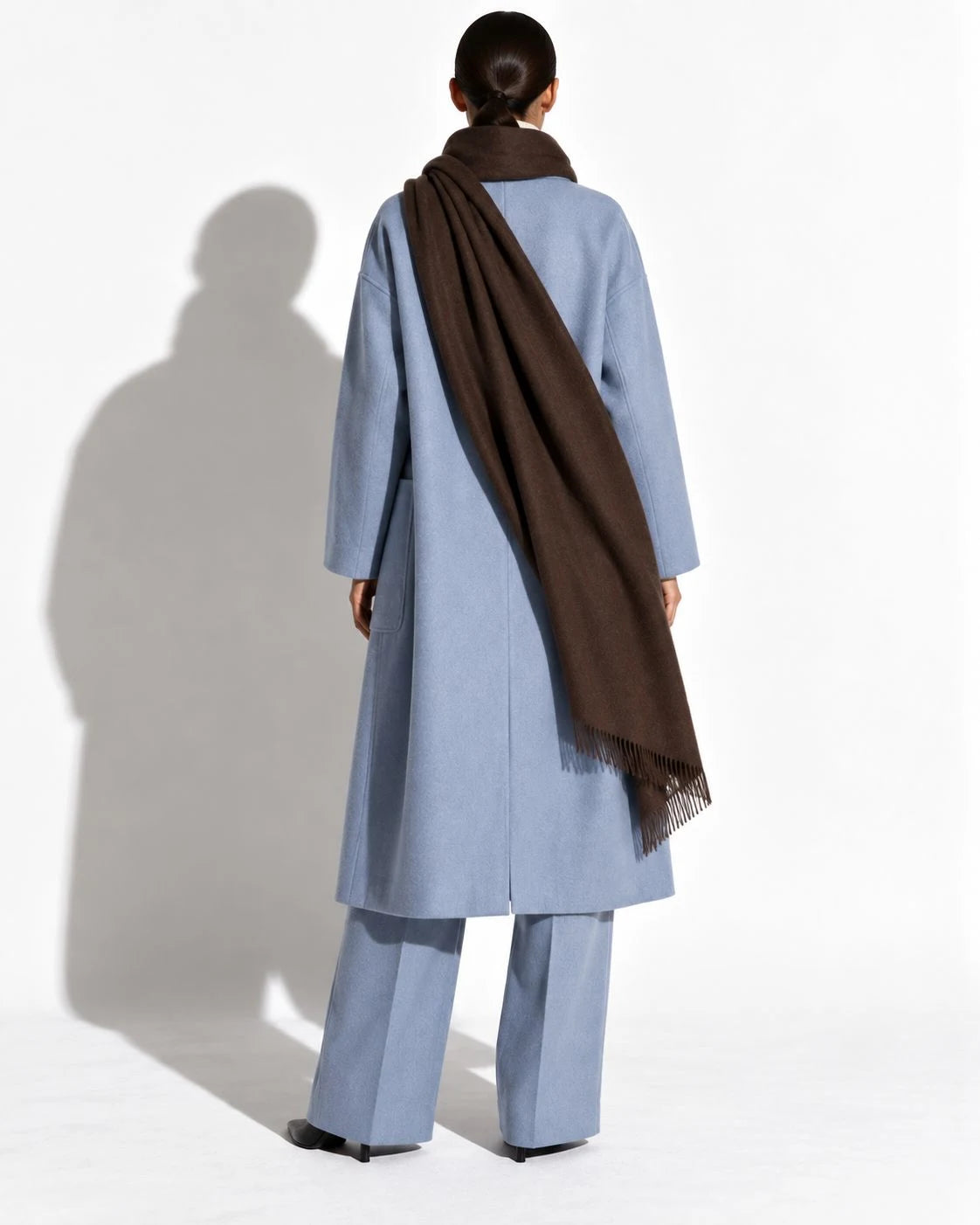 Dark Brown Pashmina Cashmere Shawl