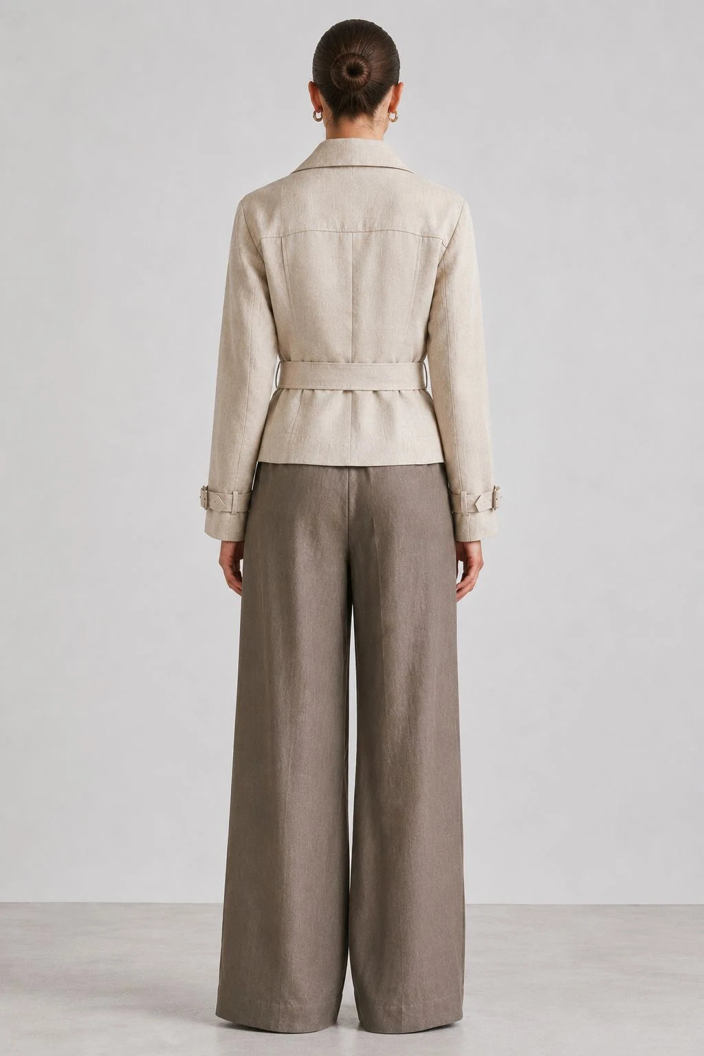 Stonebrook Linen Belted Double-Breasted Jacket