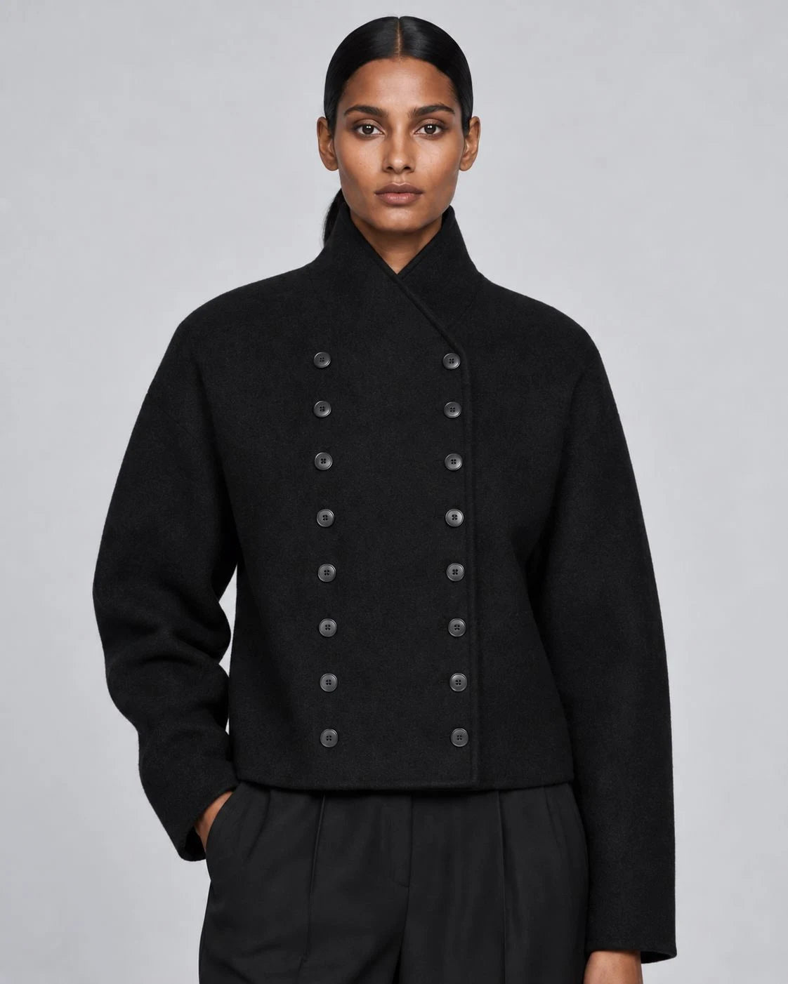 Ravenmoor Wool Double-Breasted Military Jacket