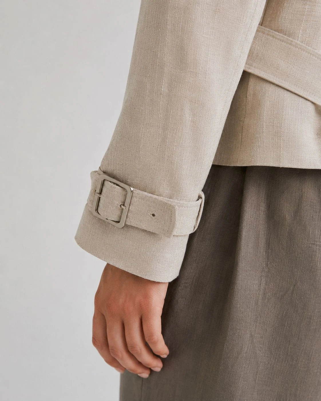 Stonebrook Linen Belted Double-Breasted Jacket