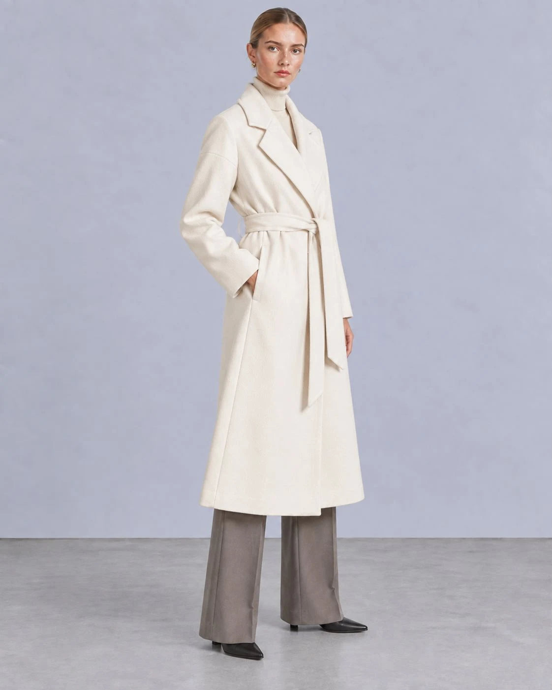Starling Wool Belted Wrap Coat