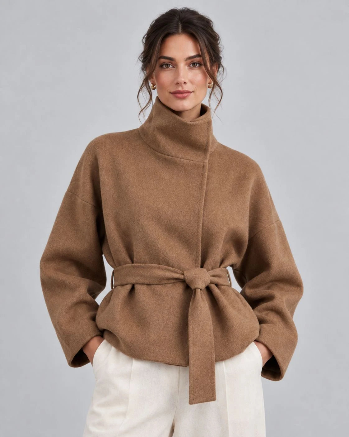 Stonehaven Wool Belted Wrap Jacket