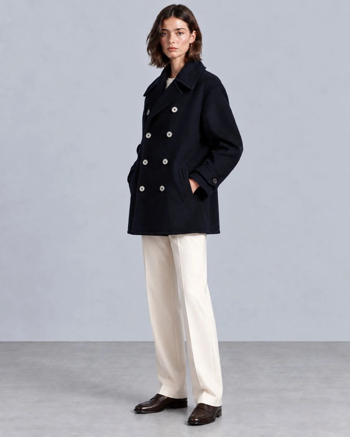 Aurora Wool Double-Breasted Coat