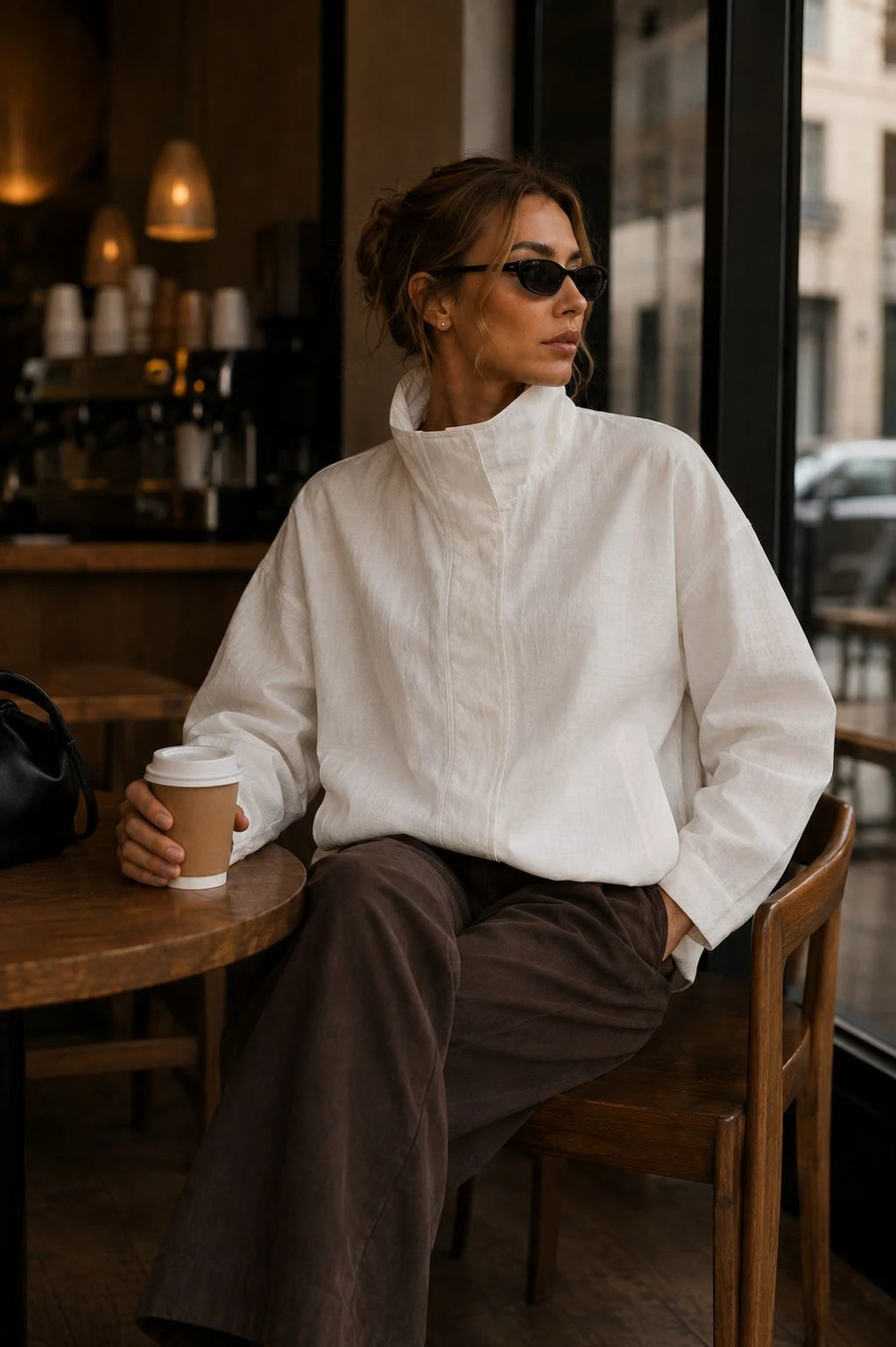 Glacier Linen Bomber Jacket