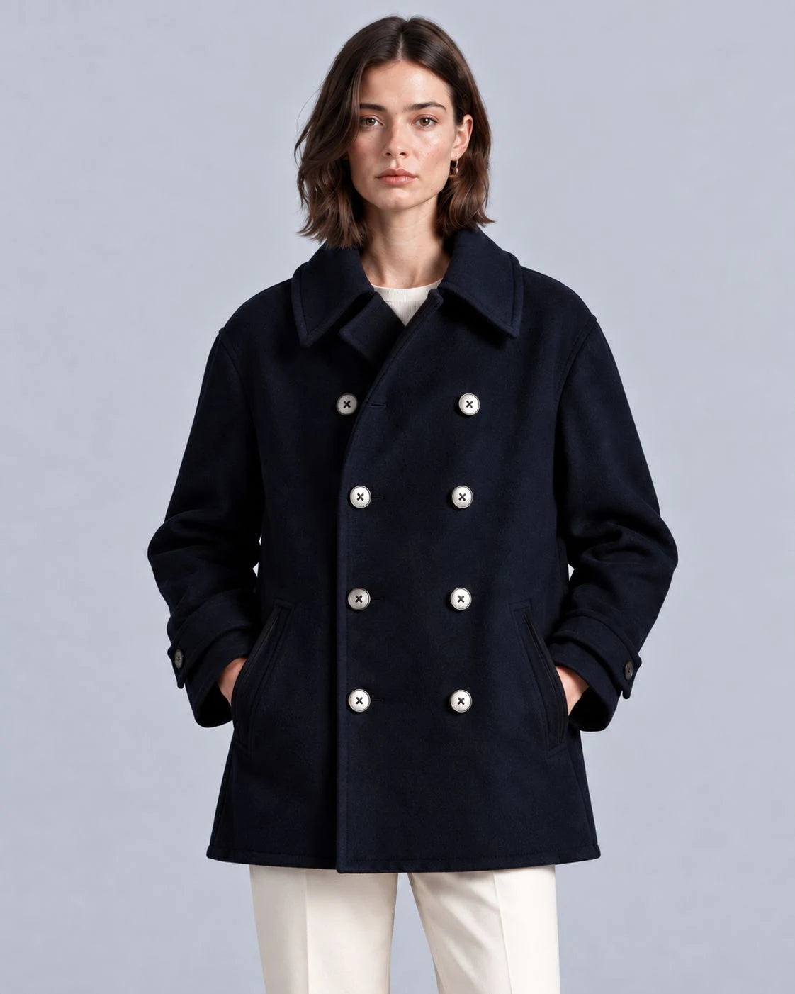 Aurora Wool Double-Breasted Coat