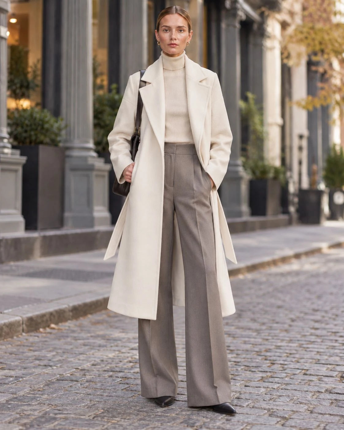 Starling Wool Belted Wrap Coat