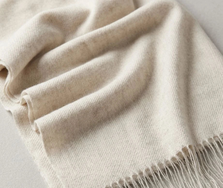 Ivory Pashmina Cashmere Shawl