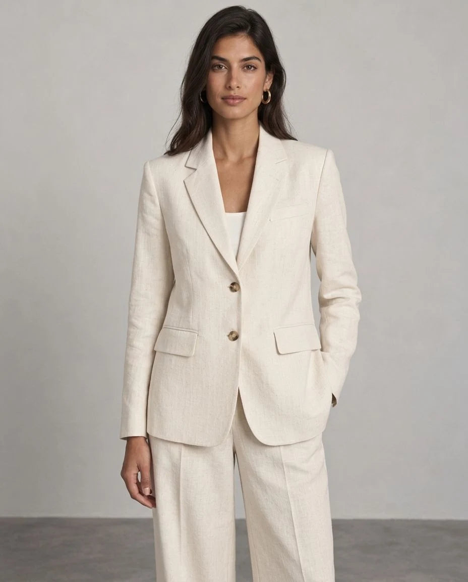 Windmere Linen Single-Breasted Blazer