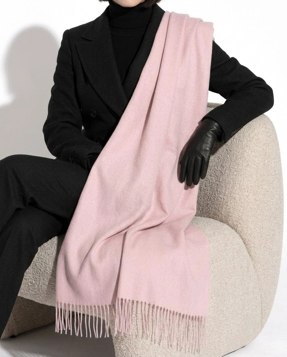 Powder Pink Pashmina Cashmere Shawl