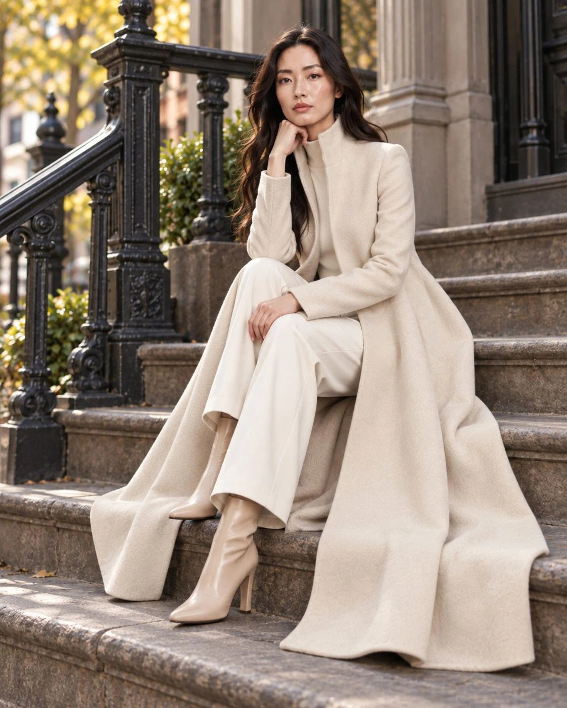 Everglade Wool Fit-and-Flare Coat