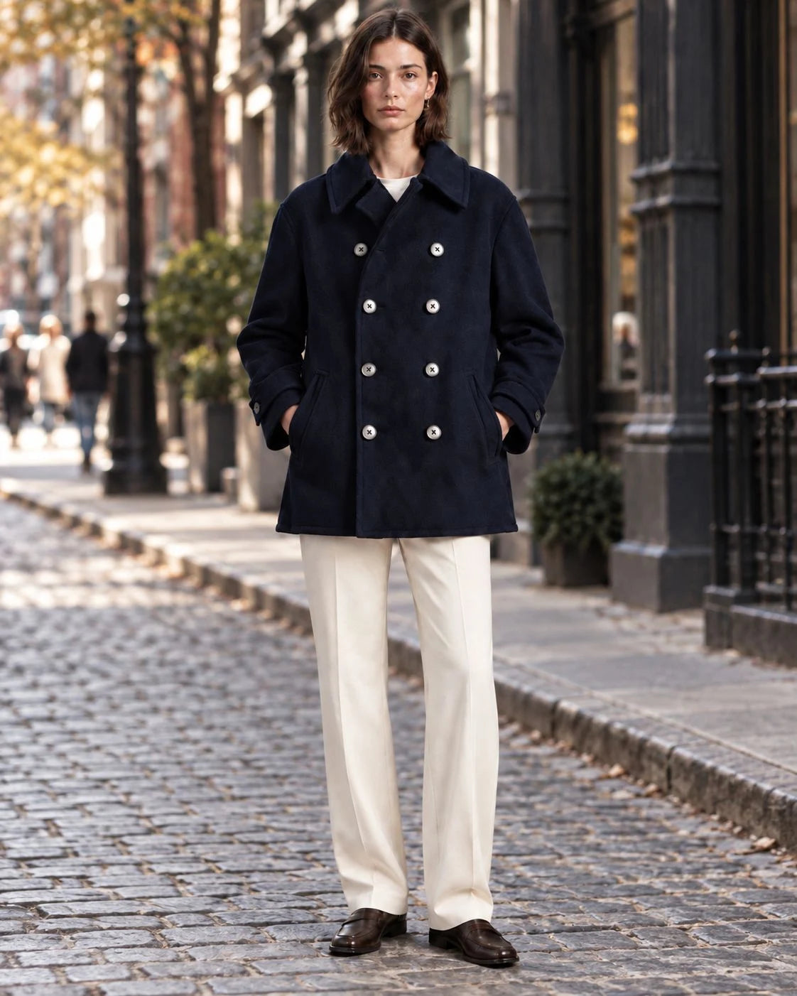 Aurora Wool Double-Breasted Coat
