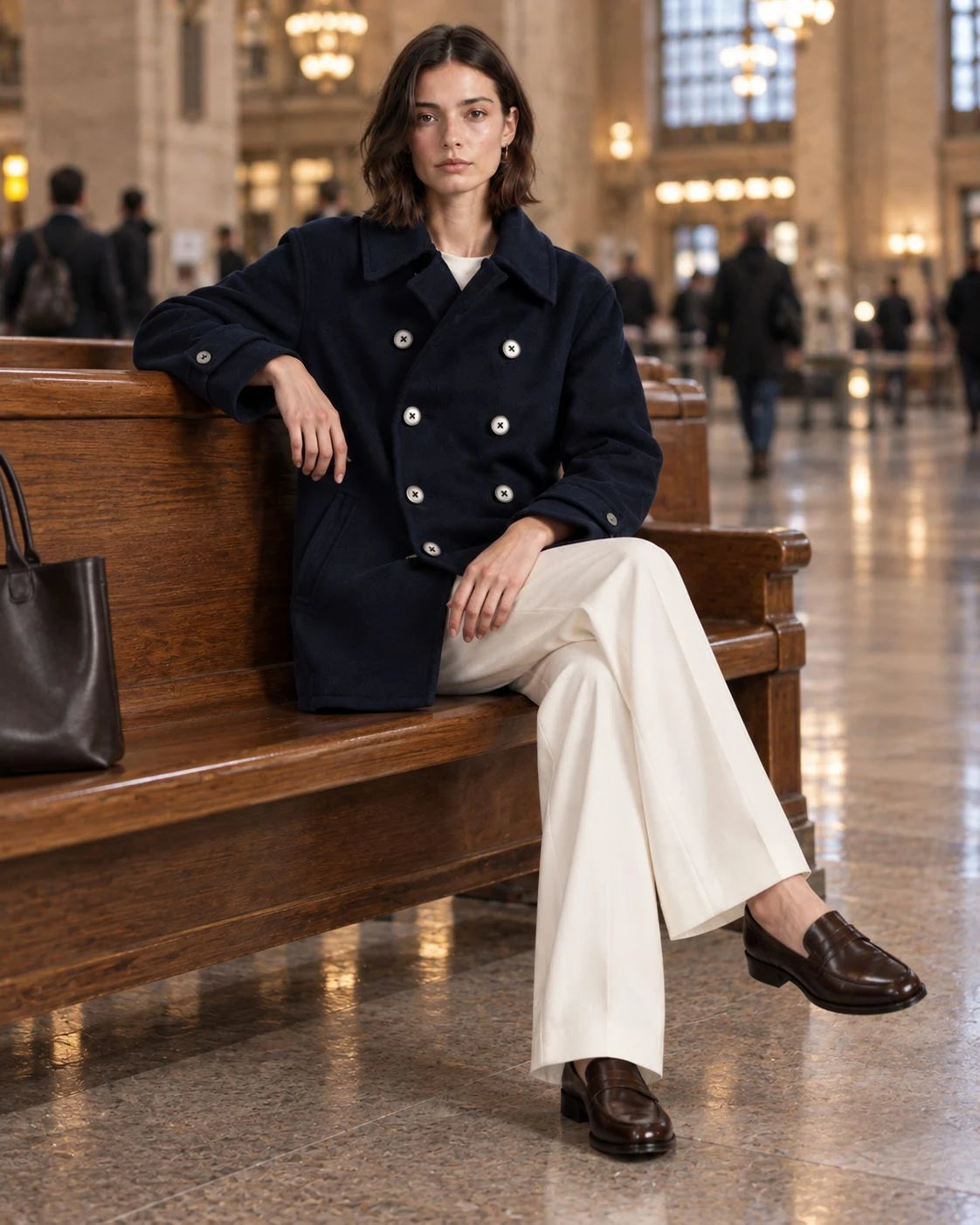 Aurora Wool Double-Breasted Coat
