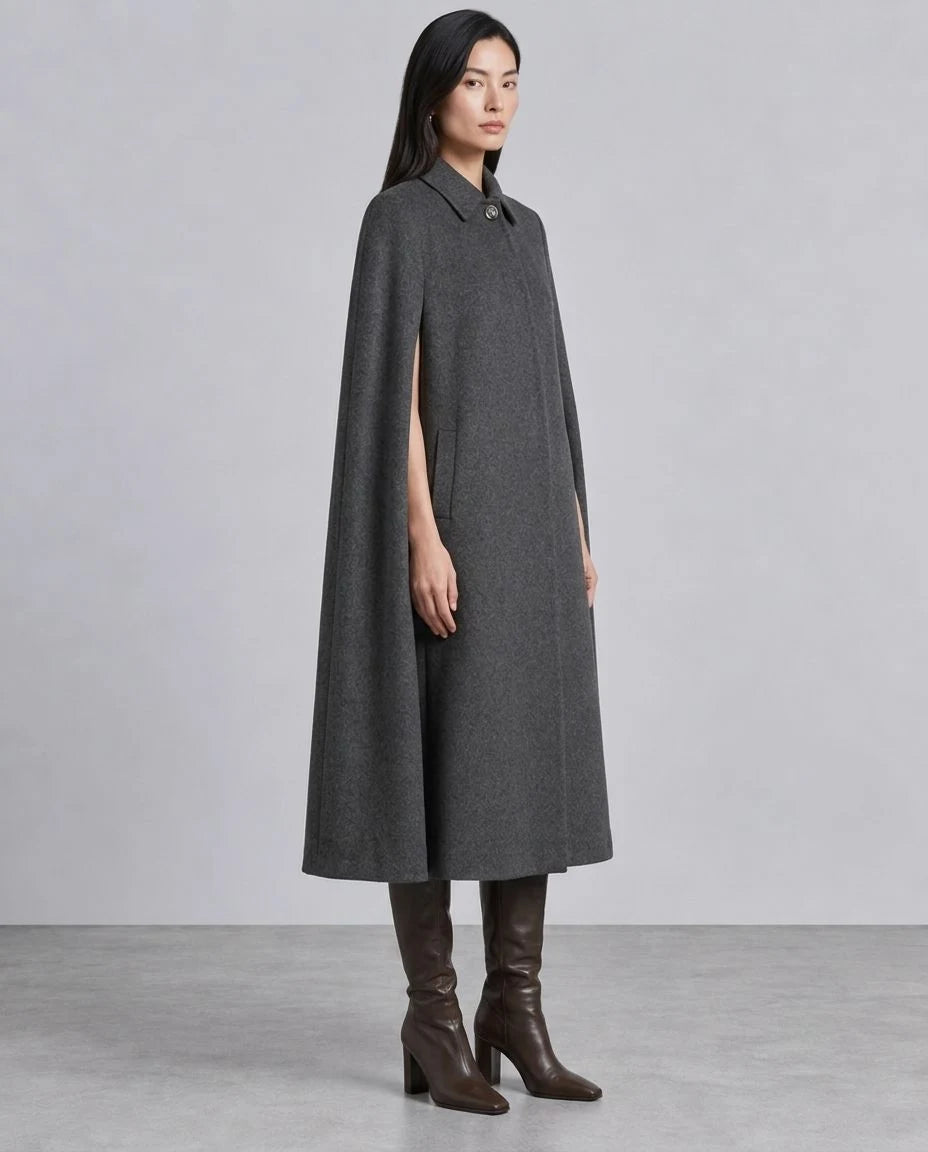 Ashgrove Wool Dramatic Cape Coat