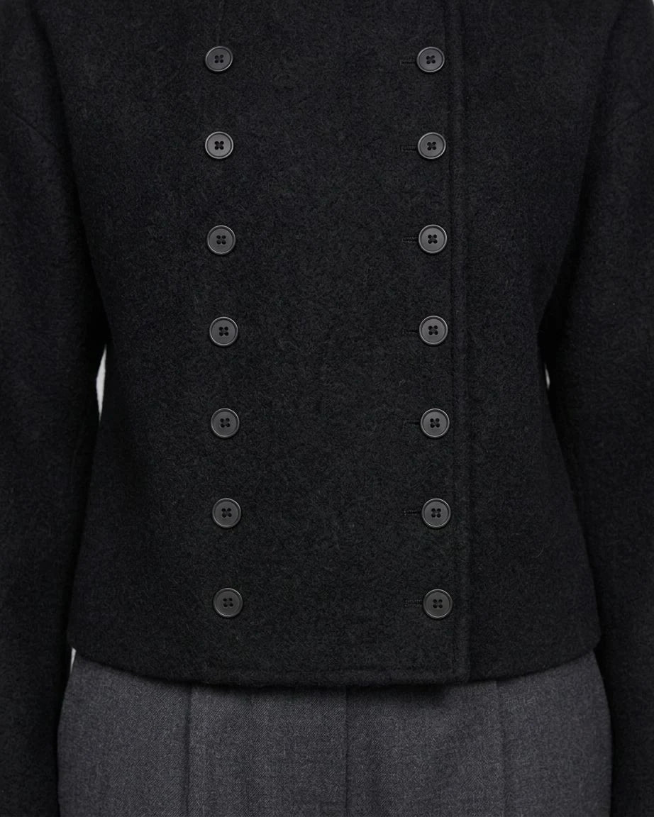 Ravenmoor Wool Double-Breasted Military Jacket