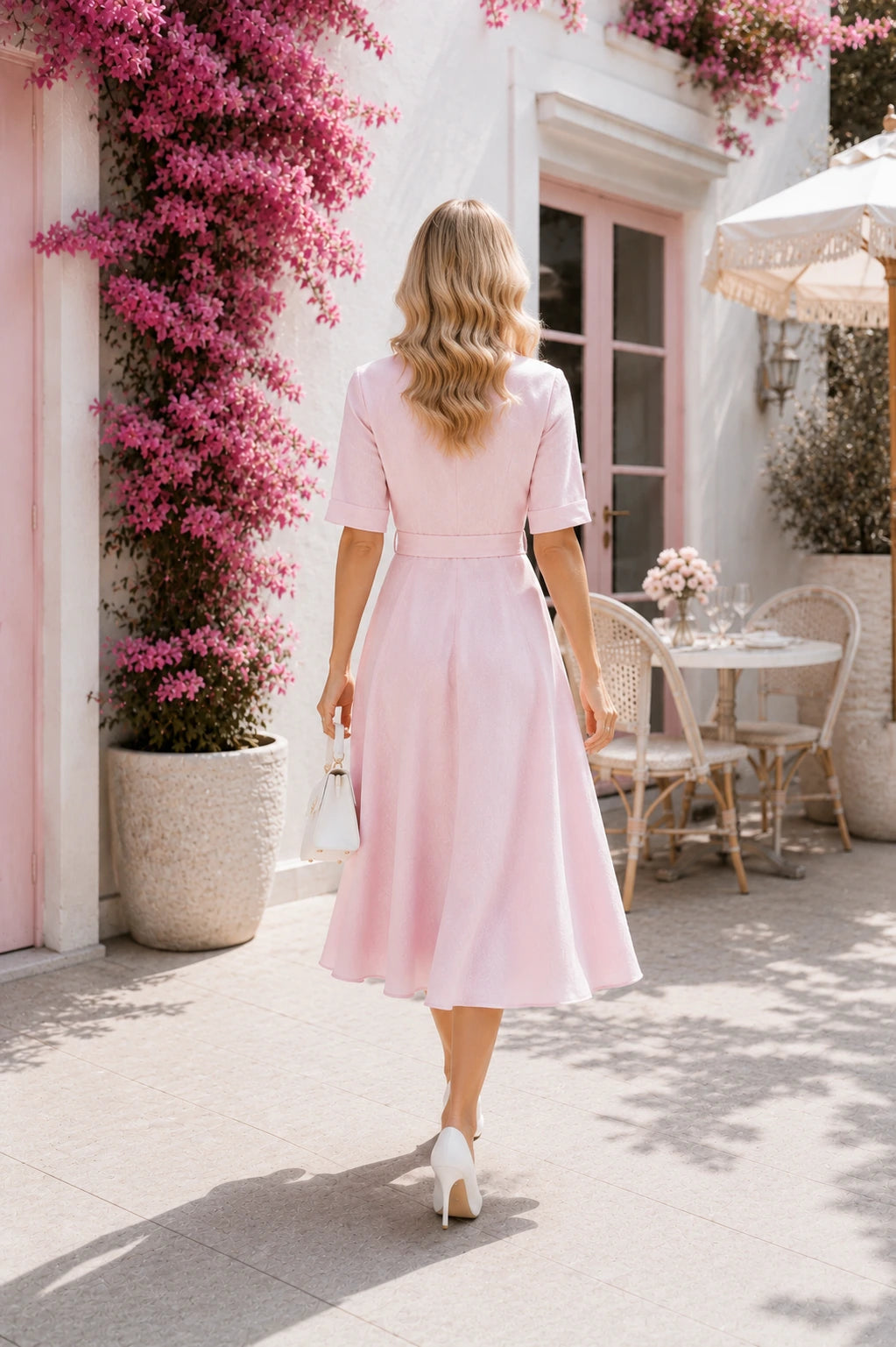 Sora Linen Wrap Midi Dress