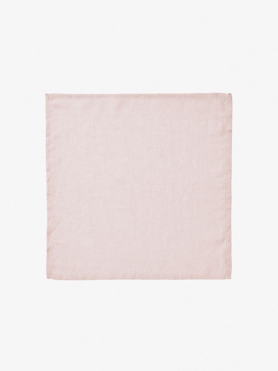 Ensemble de serviettes en lin rose poudré