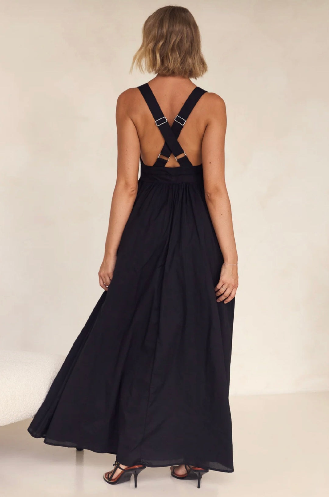 Black Poplin Cotton Dress