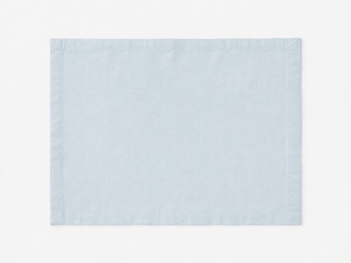 Powder Blue Linen Table Placemat Set