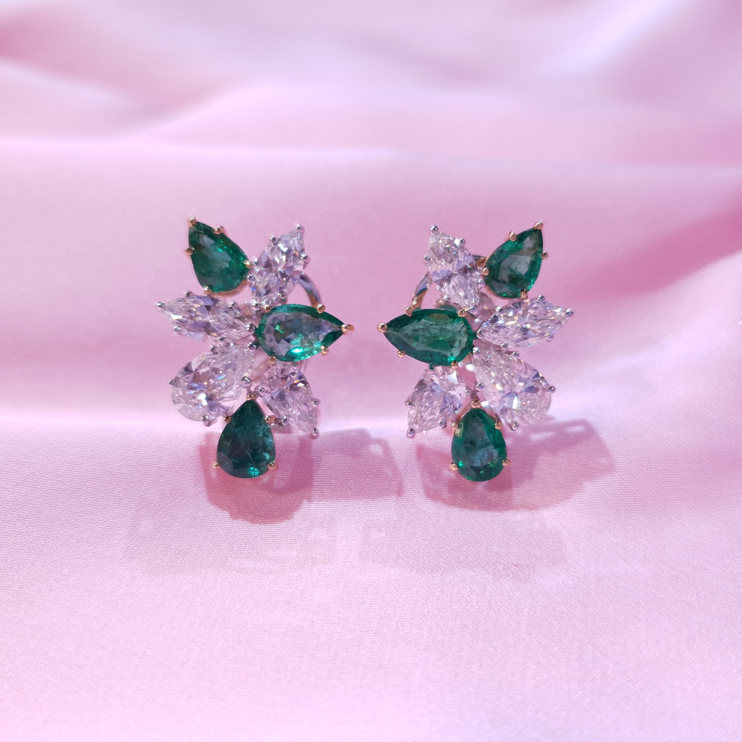Emerald & Diamond Earrings