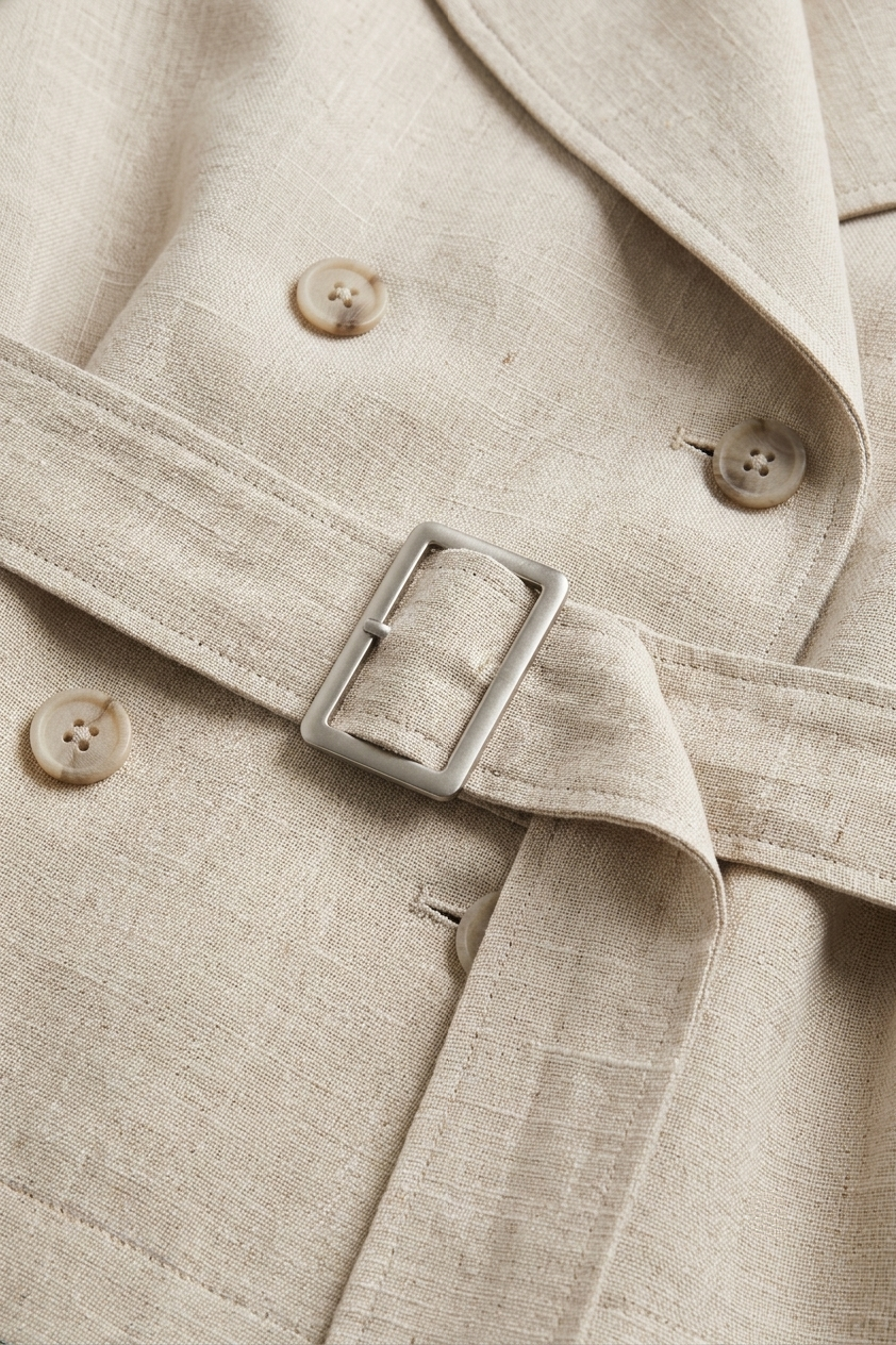 Stonebrook Linen Belted Double-Breasted Jacket
