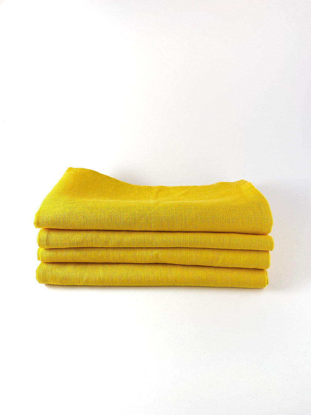 Ensemble de serviettes en lin jaune