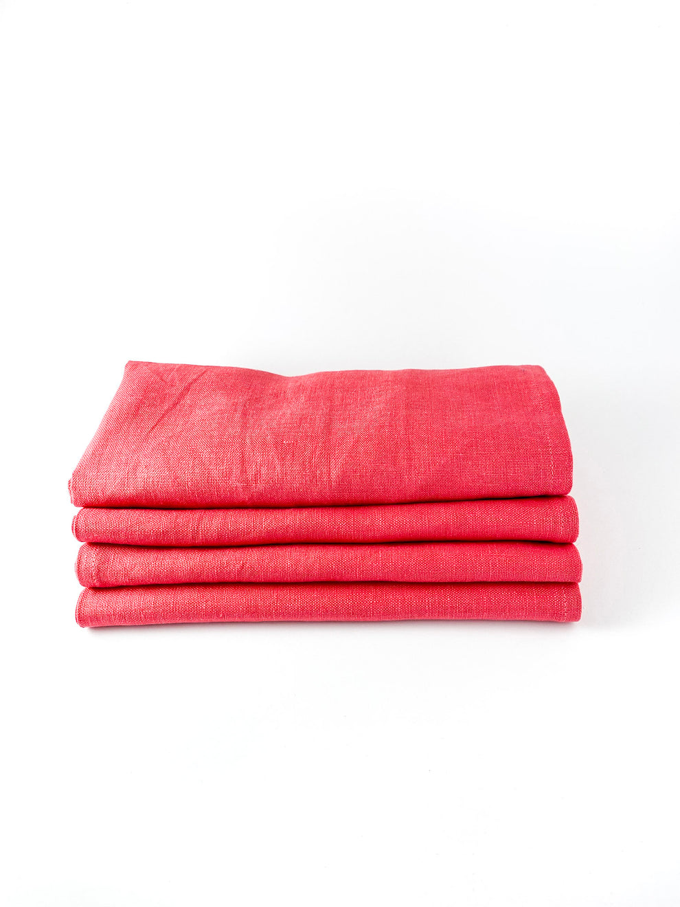 Ensemble de serviettes en lin rose