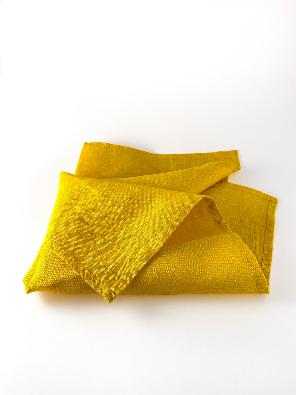 Ensemble de serviettes en lin jaune