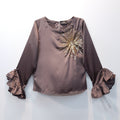 Satin Top | Embroidered Top | Sequin Top | Firecracker Top | Full Slee