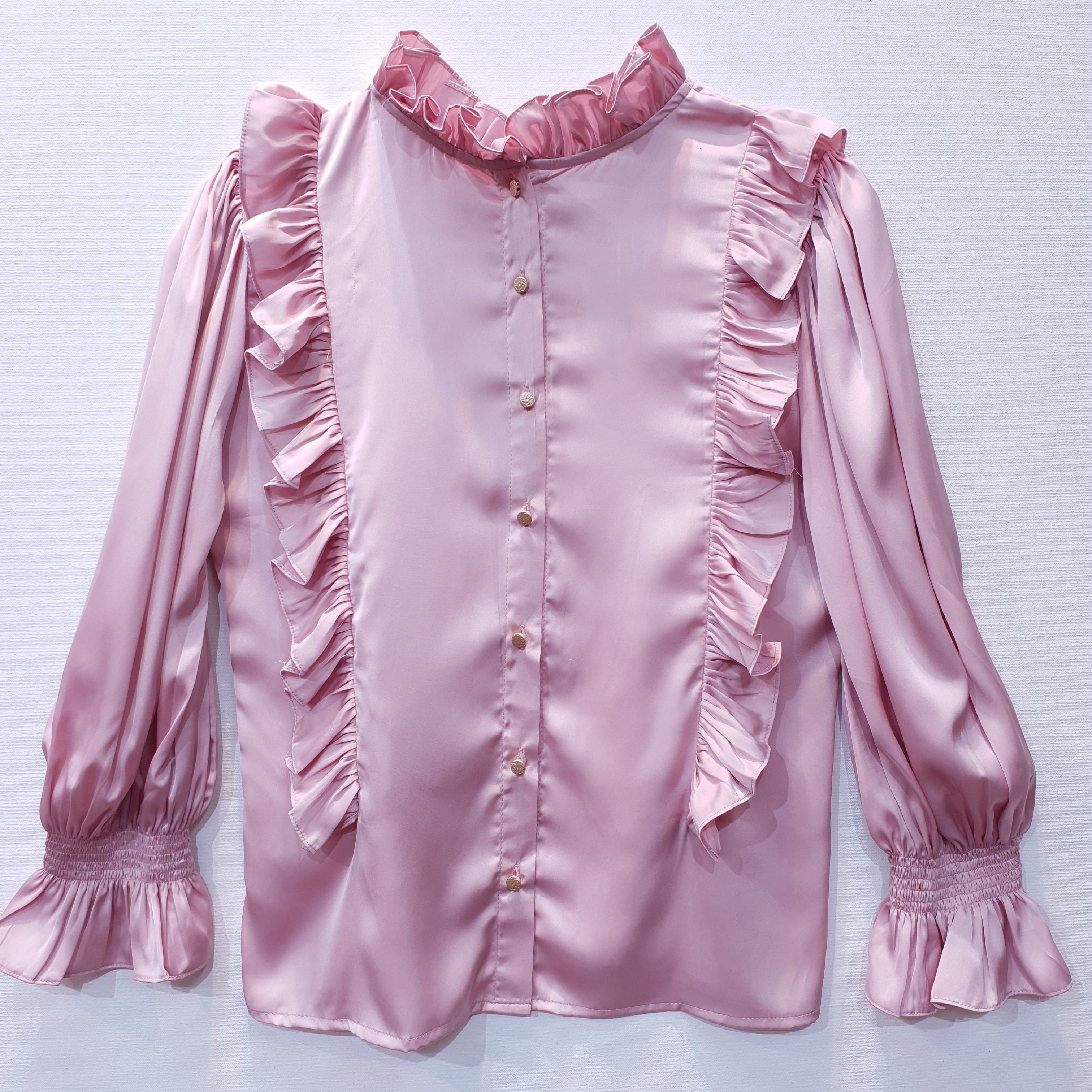 Satin Top with Frills