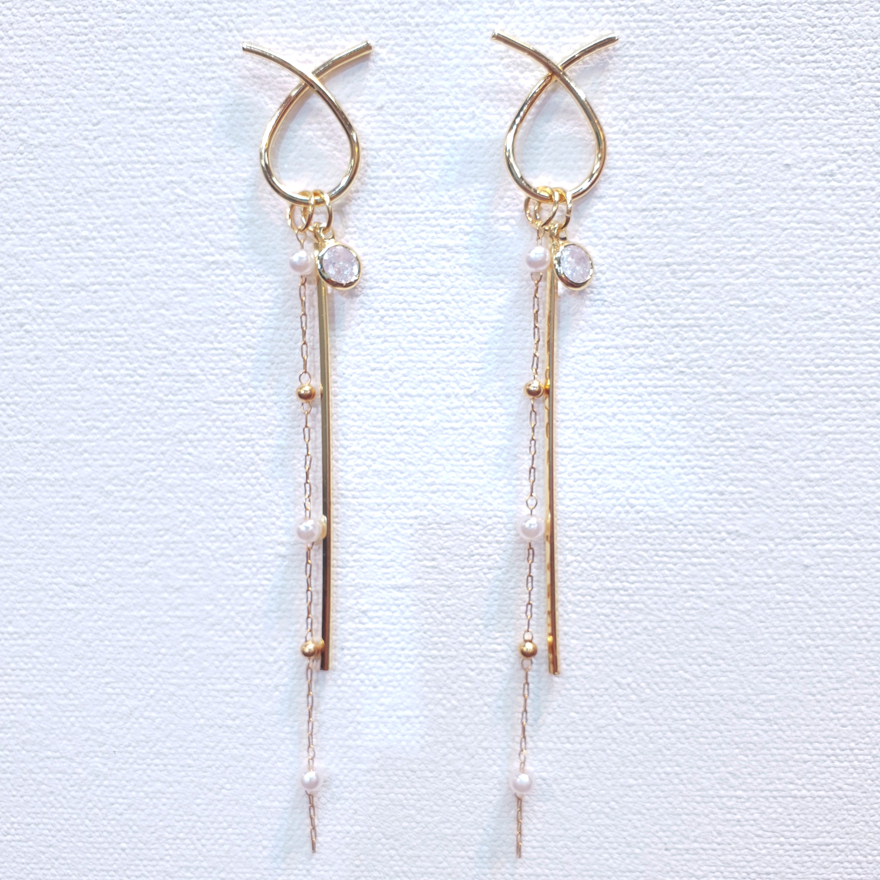 Gold Knot Dangle Earrings