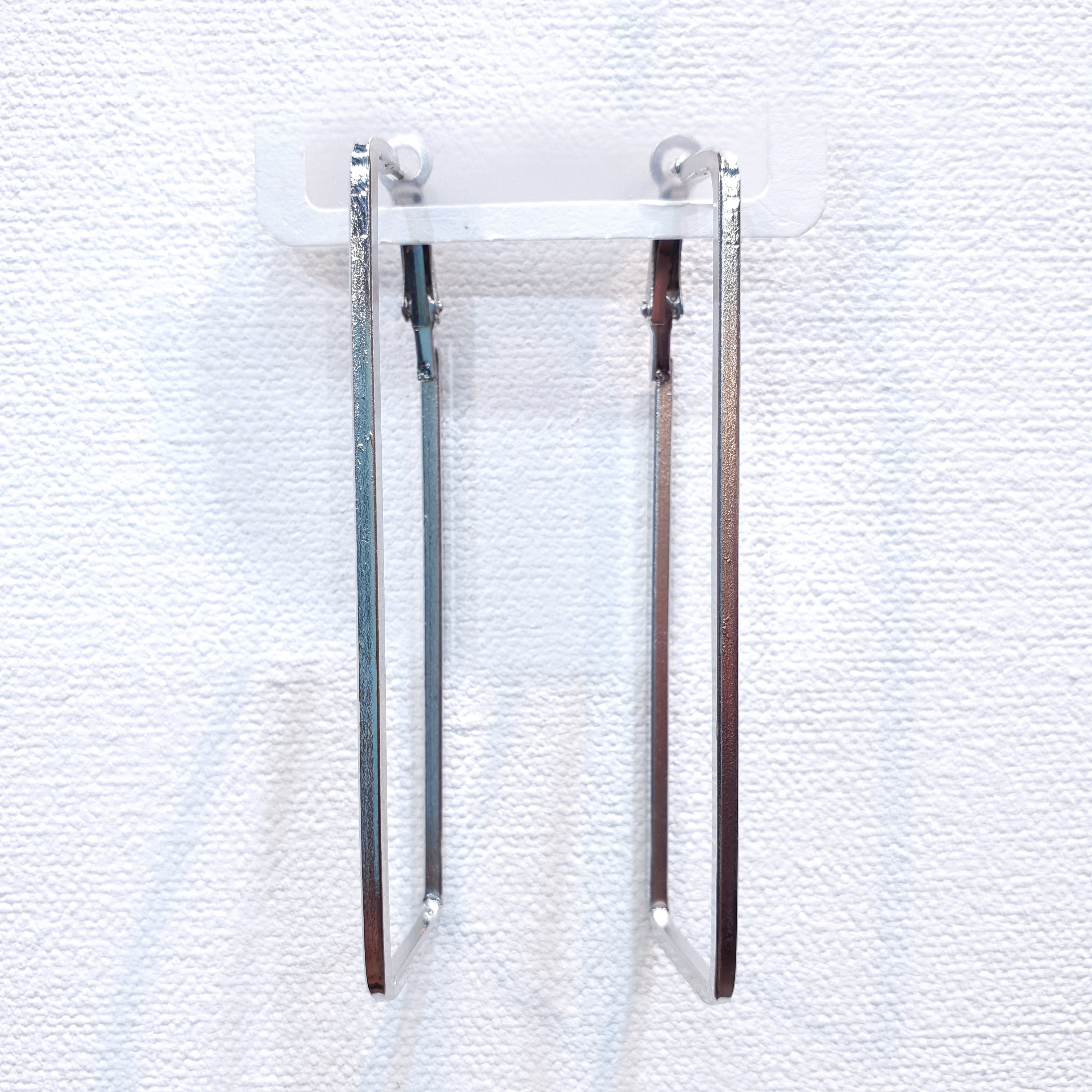 Earrings: Stylish Silver Rectangle Earrings for Women
