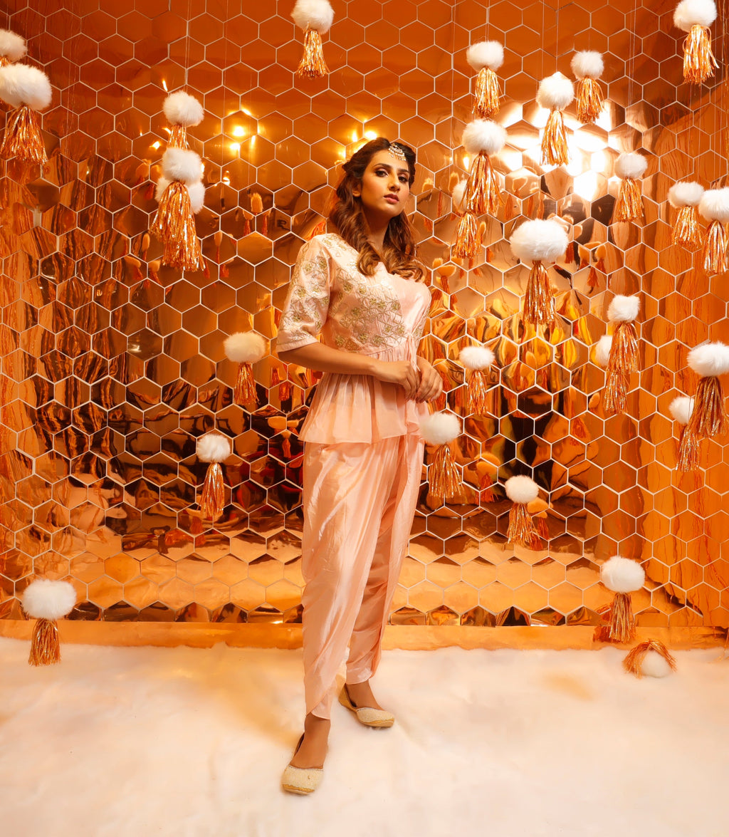 Ethnic Wear Set for Women – Hand-Embroidered Dhoti Set | Ethnic Wear