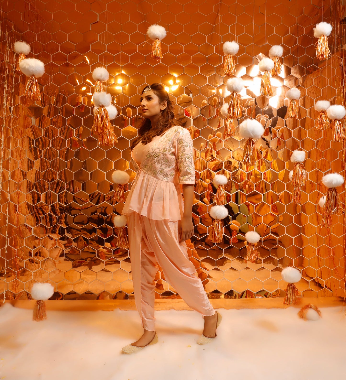 Ethnic Wear Set for Women – Hand-Embroidered Dhoti Set | Ethnic Wear