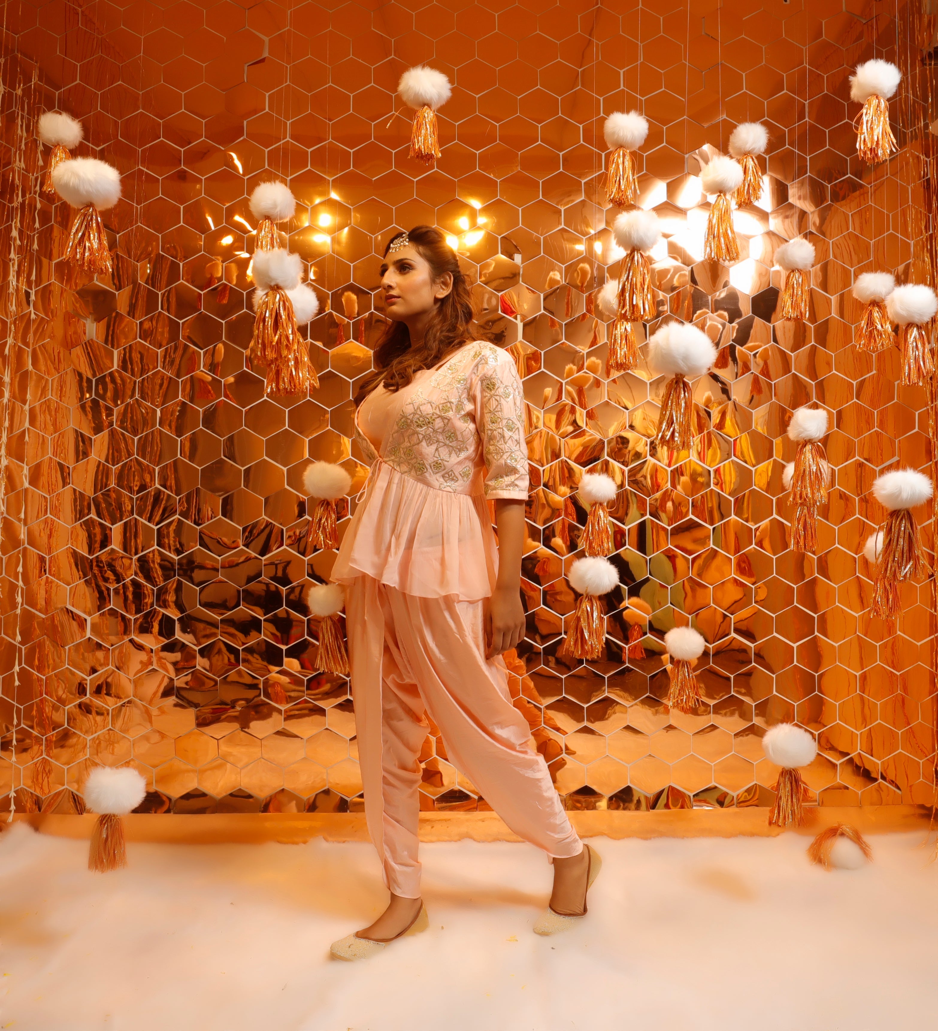 Ethnic Wear Set for Women – Hand-Embroidered Dhoti Set | Ethnic Wear