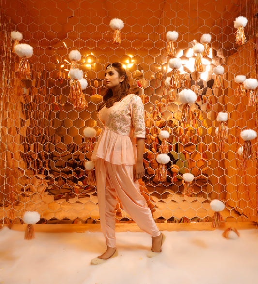 Ethnic Wear Set for Women – Hand-Embroidered Dhoti Set | Ethnic Wear