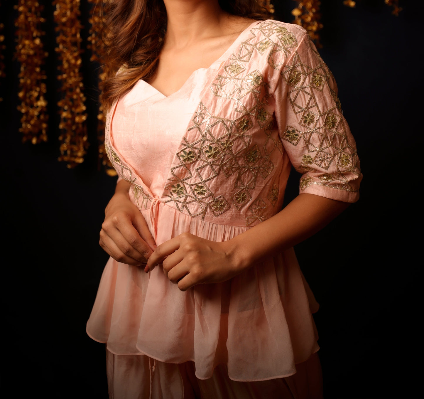 Ethnic Wear Set for Women – Hand-Embroidered Dhoti Set | Ethnic Wear