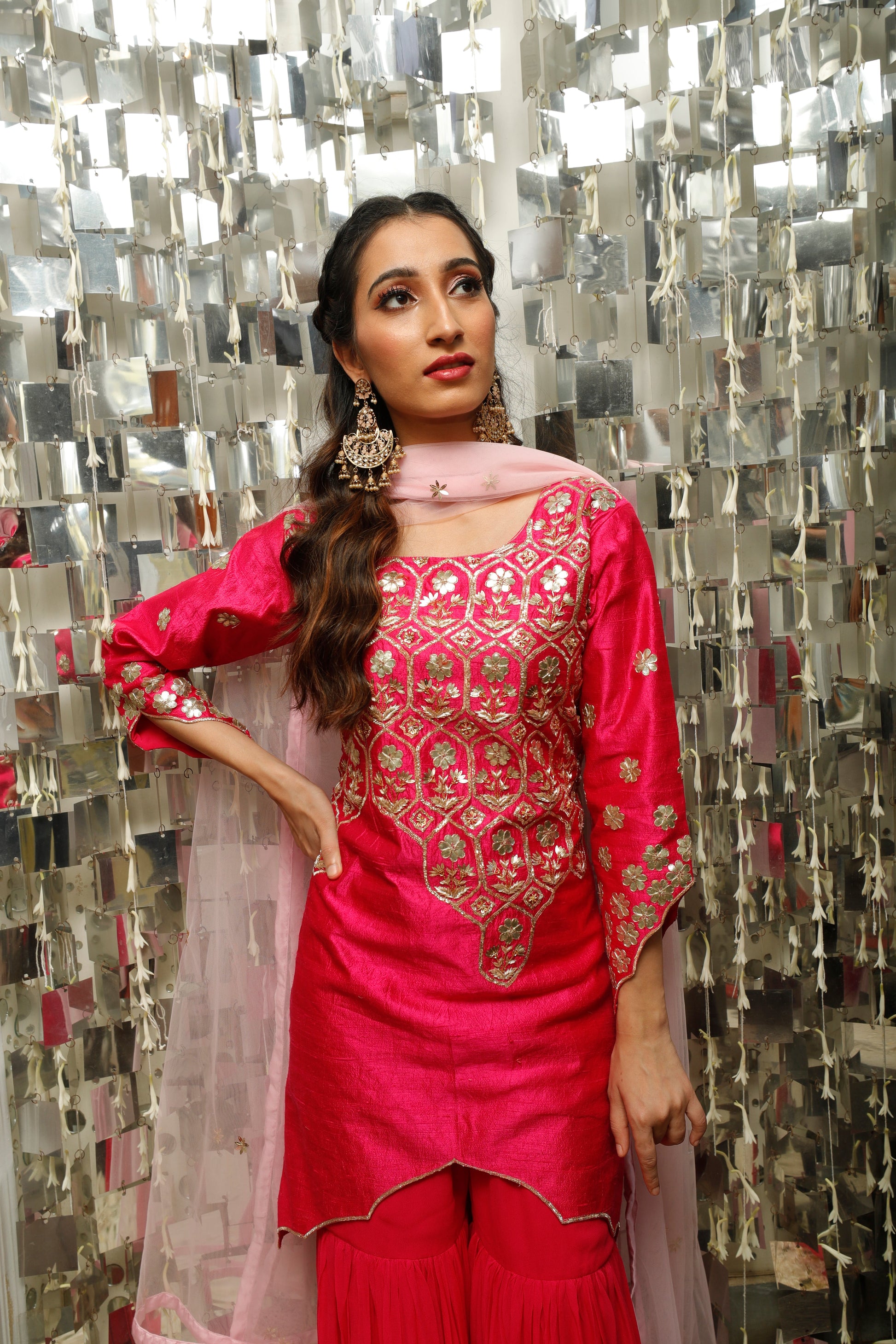 Sharara Set for Women – Hand-Embroidered Gota Patti Ethnic Wear Set