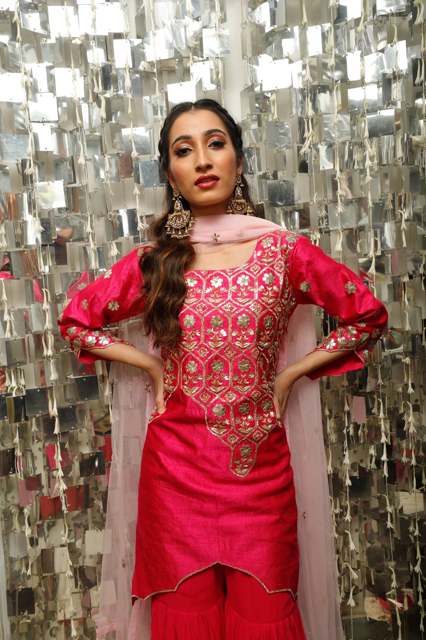 Sharara Set for Women – Hand-Embroidered Gota Patti Ethnic Wear Set