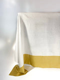 Nappe en lin blanc et jaune