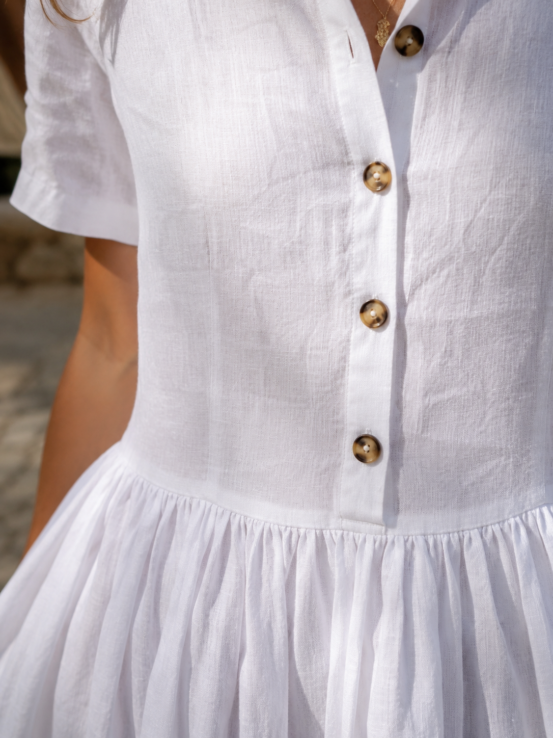 Positano Linen Maxi Shirt Dress