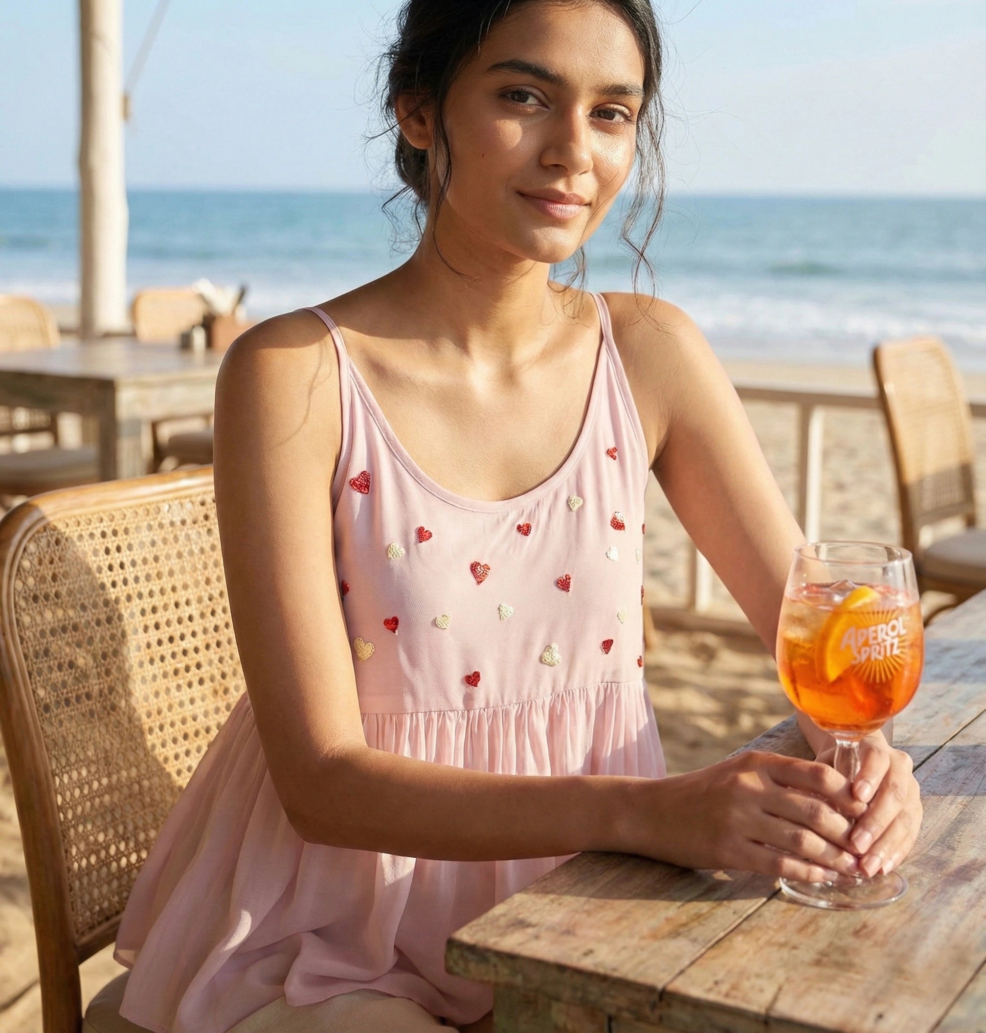 Lavender Satin Sequin Embroidered Top